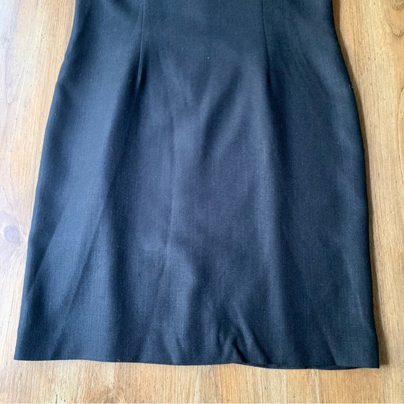 Vintage 80s Pierre Cardin Sheath Dress Black - Picture 4 of 8